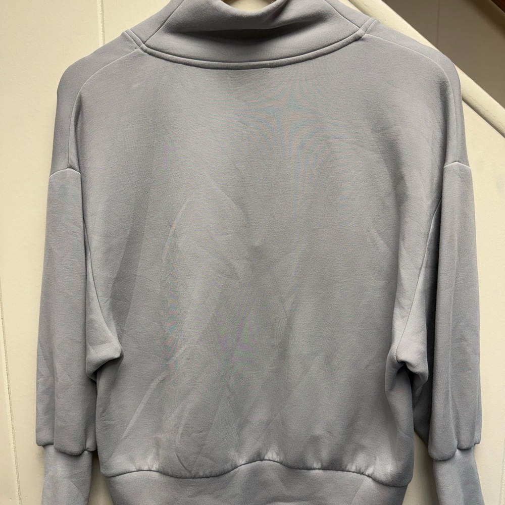 Varley Davidson Double Soft Gray Quarter-Zip Sweatshirt Size XS - Picture 7 of 7